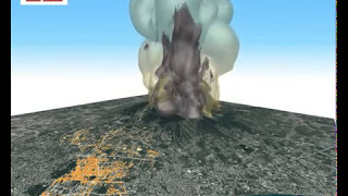 Plinian Eruption Simulation at Vesuvius Italy [upl. by Zoarah]