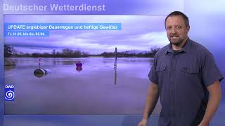 31052024 Unwetterwarnung  Deutscher Wetterdienst DWD [upl. by Kcirret]