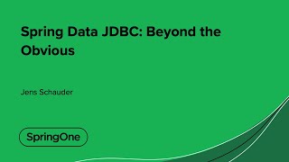 Spring Data JDBC Beyond the Obvious [upl. by Salangi]