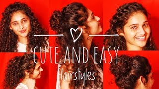 5 Easy Hairstyles for girls  Curly Hairstyle  Shruti Amin [upl. by Kcirneh523]