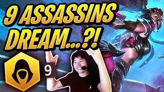 The 9 ASSASSINS DREAM  Teamfight Tactics  TFT League of Legends Auto Chess [upl. by Nediarb]