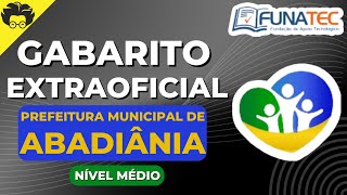 CONCURSO PREFEITURA DE ABADIÂNIA  GOIÁS 2024  MÉDIO  GABARITO [upl. by Penelope]