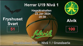 U19 Alvik Basket  Fryshuset Svart 10051 [upl. by Enimzaj921]