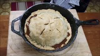 Home Cooking  Deep Dish Apple Pie In A Cast Iron Skillet [upl. by Ttelrahc752]