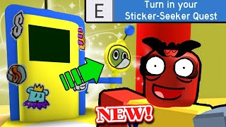 NEW Sticker Seeker Test UPDATE In Trading Hub World  Exclusive Stickers  Bee Swarm Simulator [upl. by Camilo877]