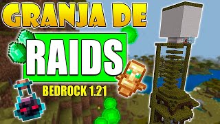 ✅GRANJA de RAIDS para Minecraft Bedrock 121 [upl. by Ttennaej84]