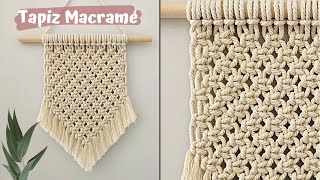 Cómo hacer TAPIZ 🌟 de MACRAMÉ Paso a Paso How to do a Wall hanging Macramé Easy tutorial [upl. by Proudfoot]