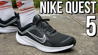 NIKE QUEST 5 REVIEW  On feet comfort weight breathability and price review [upl. by Fabiola]