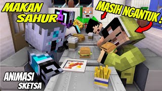 Lucu Youtuber Puasa Susah Bangun Sahur Pertama  Minecraft Animation [upl. by Ledah686]