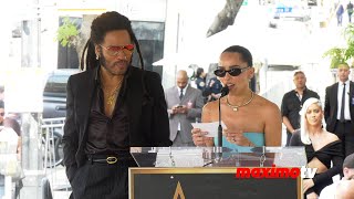 Zoe Kravitz speech at Lenny Kravitz Hollywood Walk of Fame star ceremony [upl. by Abehsile894]