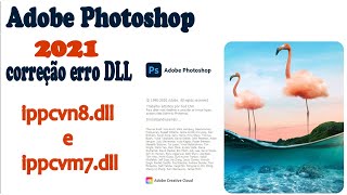 Photoshop 2021  Como corrigir o Erro ippcvn8dll e ippcvm7dll [upl. by Neelhtak113]