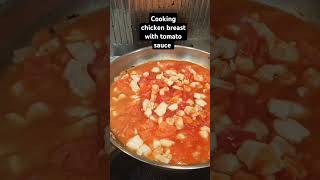 Chicken breast with tomato sauce yutubeshorts food cooking foodlover recipe shorts [upl. by Rutra384]