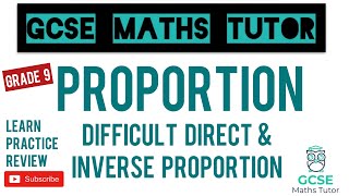 The 5 Hardest Direct amp Inverse Proportion Exam Style Questions  GCSE Maths Tutor [upl. by Ethan]