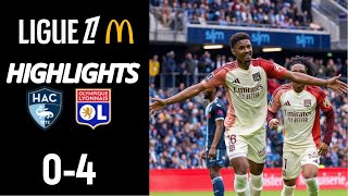 Le Havre vs Lyon 04 Résumé Ligue 1 2024 [upl. by Heron493]