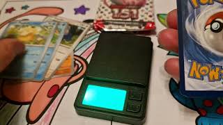 Pokemon tcg card pack weighing experiment [upl. by Lemmy]