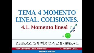 Curso de Física Tema 4 Momento lineal Colisiones 41 Momento lineal [upl. by Marta]