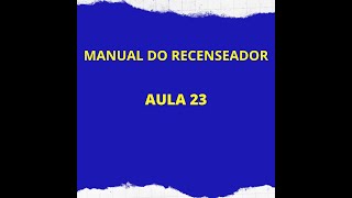 Aula 23  Manual do Recenseador 2022 [upl. by Yrrab]