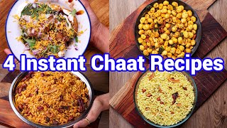 Instant Chaat Recipes  Healthy amp Tasty Street Style with Tips amp Tricks  4 Easy Chaat Recipes [upl. by Eustacia]