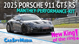 2025 Porsche 911 GT3 RS MantheyPerformanceKit 992 Prototype Spied Aero Testing At The Nürburgring [upl. by Anirtruc]