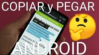 ✍ APRENDE como COPIAR y PEGAR TEXTO en tu CELULAR ANDROID FÁCIL y RÁPIDO [upl. by Derf567]