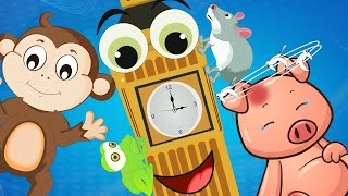 Hickory Dickory Dock Nursery Rhyme With Lyrics 🕑 🐁  Hickory Dickory Dock Children Song amp Rhyme [upl. by Akelam]