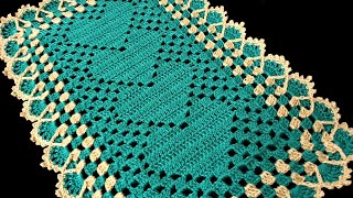 Crochet Doily 53 Part 1  English subtitle is available  كروشيه مفرشة 53 الجزء الأول [upl. by Aillij566]