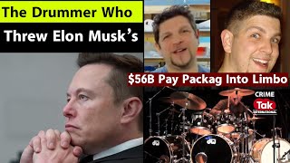 Elon Musk bashed by heavy metal drummer who cost him 56 billion pay package CrimeTakInternational [upl. by Ahsii519]