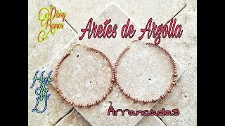 Aretes de Argolla Arracadas Alambrismo DIY [upl. by Repsac]