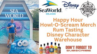 Seaworld Happy Hour at Flamecraft Bar and Checking Out The Merch at Disney Character Warehouse [upl. by Aissela142]