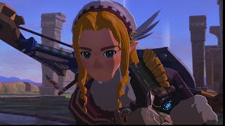 Zelda defeats the Windblight Ganon  Full Snowquill Armor  BOTW  Zeldas Ballad [upl. by Elaynad297]