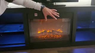 COMEFFIE 66 inch Electric Fireplace TV Stand up to 75quot TVEntertainment Center  Review [upl. by Nawad]