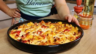 OFENGERICHT MIT HÄHNCHEN UND KARTOFFELN  SCHNELLES MITTAGESSEN FÜR DIE GANZE FAMILIE [upl. by Sllew575]