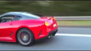 Ferrari 599 GTO Sound Autobahn Tunnel [upl. by Areemas]