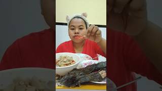 Eating bamboo shoots with grilled fish mukbang eatingbambooshoots food sorts [upl. by Ettedo]