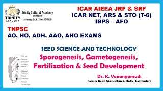 Sporogenesis Gametogenesis Fertilization amp Seed DevelopmentKVanangamudiSeed ScienceampTechnology [upl. by Caldera]