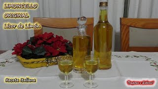 LIMONCELLO ORIGINAL Licor de Limón receta Italiana disgestivo para Navidad [upl. by Solhcin]