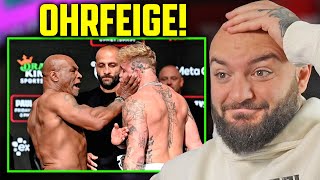 Mike Tyson KLATSCHT Jake Paul beim FaceOff RINGLIFE [upl. by Ginzburg]