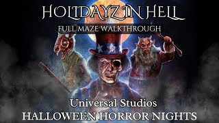 Holidays In Hell  Halloween Horror Nights 2023  Universal Studios Hollywood FULL MAZE WALK THROUGH [upl. by Esinert488]