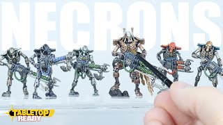 How To Paint Necrons  Their Dynasties  and different colour glowy effects [upl. by Ahsinac]