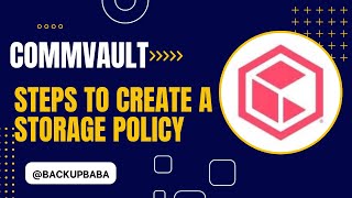 Commvault  How to Create A Storage Policy  storage policy in commvault  Disk Library [upl. by Hollinger]