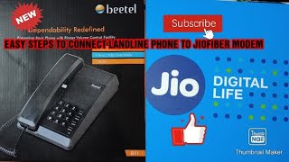 HOW TO CONNECT LANDLINE PHONE TO JIOFIBER [upl. by Neehar264]