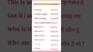 shortsentences👍basicenglishspeakingwordinhindibasicenglishvocabularyenglish shortvideo [upl. by Aicnorev]