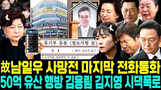 영상 故남일우 사망전 마지막 전화통화 강남아파트 50억 유산 행방 김용림 김지영 시댁폭로 [upl. by Rosena]