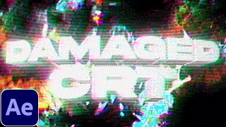 Damaged CRT Effect  After Effects Tutorial [upl. by Ezarras]