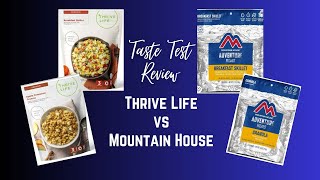 Thrive Life vs Mountain House  BLIND Taste Test  Granola amp Breakfast Skillet Meal Review [upl. by Entsirhc]