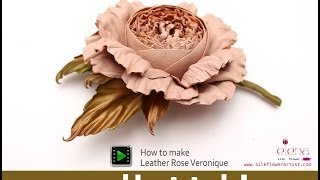 How no make silk flowers  Leather rose [upl. by Dnomyar]