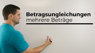 Betragsungleichungen mehrere Beträge in der Ungleichung  Mathe by Daniel Jung [upl. by Sivar]