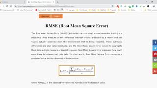 Get an Online Calculator of RMSE Root Mean Square Error for your Excel Data [upl. by Enenej940]