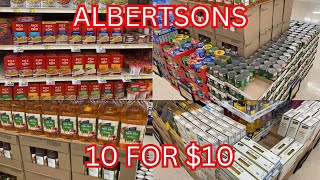 ALBERTSONS 🔥10 FOR 10 🔥GROCERY DEALS FROM 925  101  BUDGET GROCERIES  STOCK YOUR PANTRY [upl. by Shiekh]