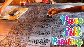 Hand Block Printing on Pure Silk Saree [upl. by Karylin750]